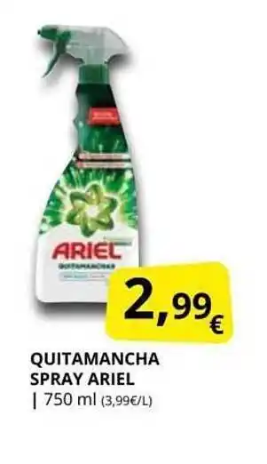 Supermercados MAS Quitamancha spray ariel oferta