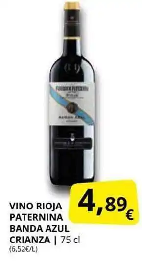 Supermercados MAS Vino rioja paternina banda azul crianza oferta