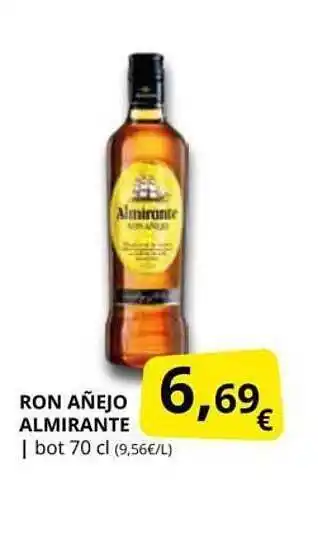 Supermercados MAS Ron añejo almirante oferta