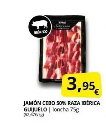 Supermercados MAS Jamón cebo 50% raza ibérica guijuelo oferta