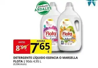 Supermercados MAS Detergente líquido esencia o marsella flota oferta