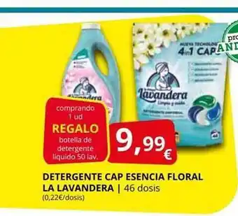 Supermercados MAS Detergente cap esencia floral la lavandera oferta