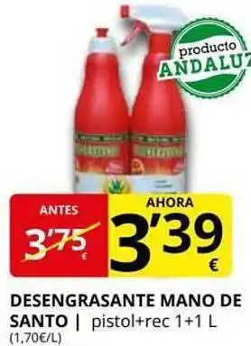 Supermercados MAS Desengrasante mano de santo oferta