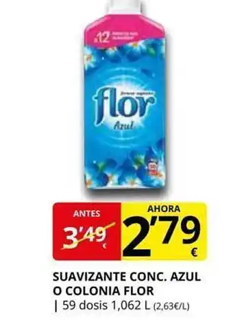 Supermercados MAS Suavizante conc. azul o colonia flor oferta