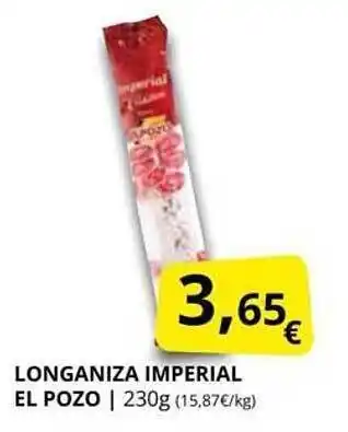 Supermercados MAS Longaniza imperial el pozo oferta