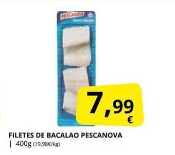 Supermercados MAS Filetes de bacalao pescanova oferta