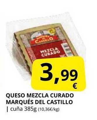 Supermercados MAS Queso mezcla curado marqués del castillo oferta