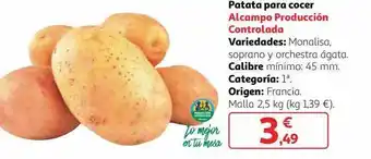 Alcampo Patata para cocer oferta