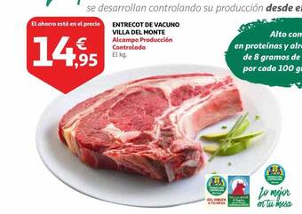 Alcampo Entrecot de vacuno villa del monte oferta