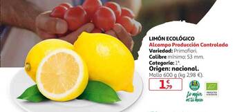 Alcampo Limón ecológico oferta