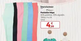 Alcampo Inextenso pantalón felpa oferta