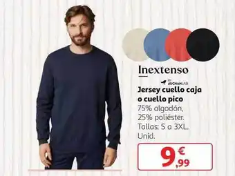Alcampo Inextenso jersey cuello caja o cuello pico oferta