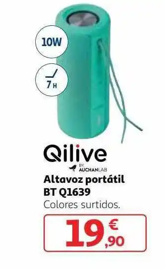 Alcampo Altavoz portátil bt q1639 qilive oferta
