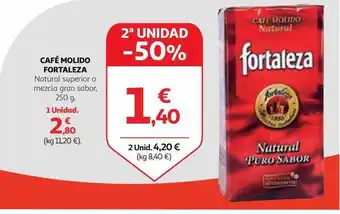 Alcampo 2a unidad -50% café molido fortaleza oferta