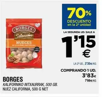 70% descuento en la 2a unidad borges nuez california