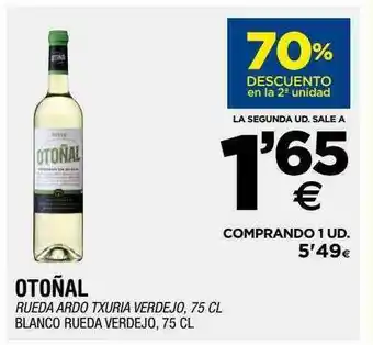 BM Supermercados 70% descuento en la 2a unidad otoñal blanco rueda verdejo oferta