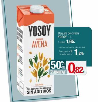 Condis 50% dte. 2a unitat beguda de civada yosoy oferta