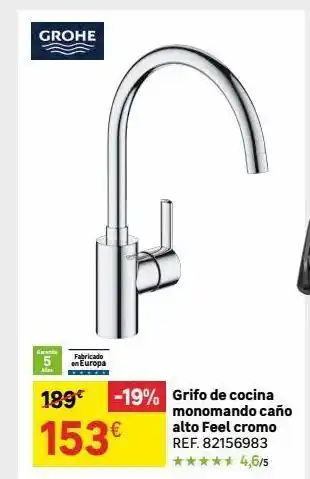 Leroy Merlin Grifo de cocina grohe oferta