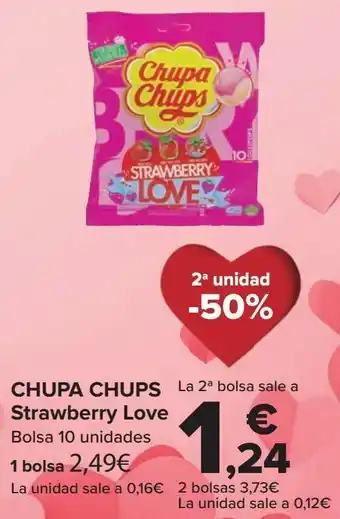 Carrefour Chupa chups strawberry love oferta