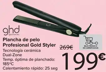 Carrefour Plancha de pelo profesional gold styler ghd oferta
