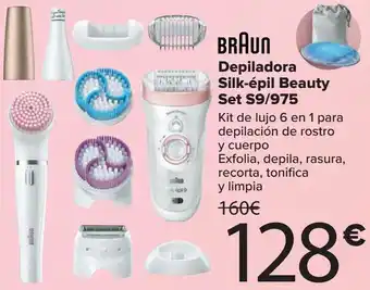 Carrefour Braun depiladora silk-épil beautuy set s9/975 oferta