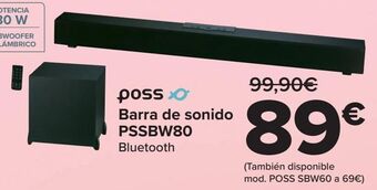 Carrefour Poss barra de sonido pssbw80 oferta