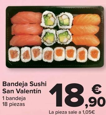 Carrefour Bandeja sushi san valentín oferta