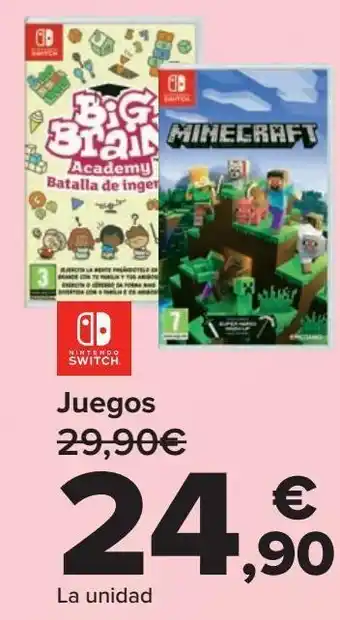 Carrefour Juegos nintendo switch oferta