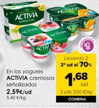 Autoservicios Familia En los yogures activia cremosos senalizados oferta