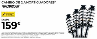 Feu Vert Amortiguadores monroe oferta