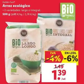Lidl Arroz ecológico oferta