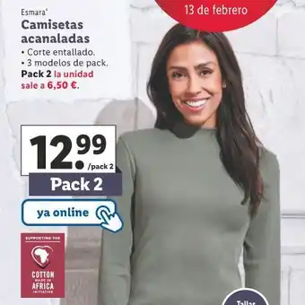 Lidl Camisetas acanaladas oferta