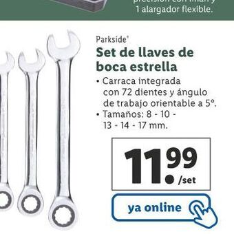 Lidl Set de llaves de boca estrella oferta