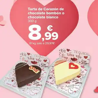 Carrefour Tarta de corazón de chocolate bombón oferta