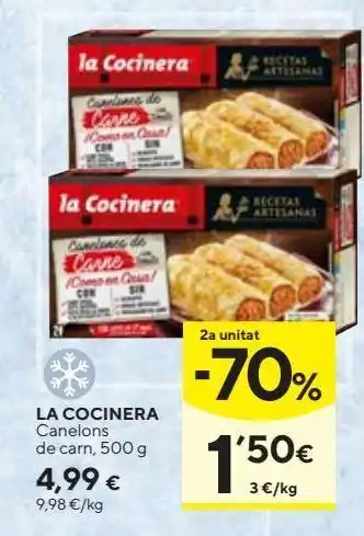 Caprabo Canelones de carne la cocinera oferta