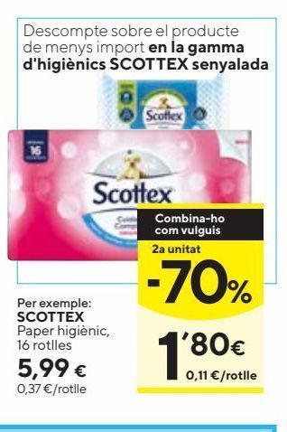 Caprabo Papel higiénico scottex oferta