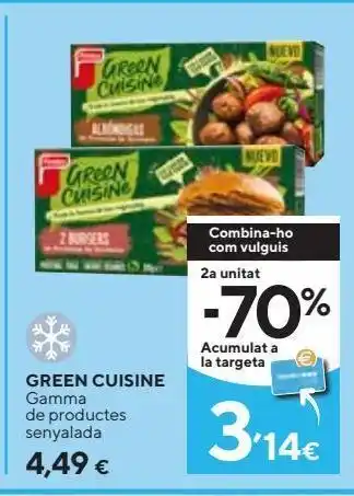 Caprabo Comida vegetariana green cuisine oferta