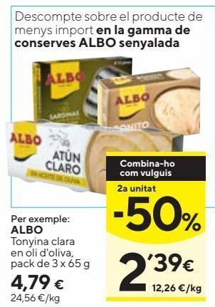Caprabo Atún claro albo oferta