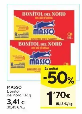 Caprabo Bonito del norte massó oferta