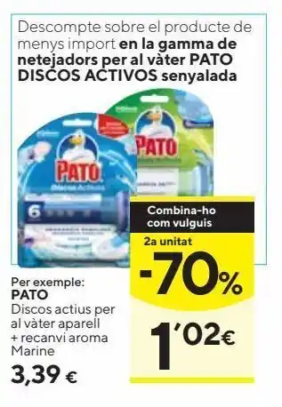 Caprabo Pato wc discos activos aparato+recambio marine 1 ud oferta
