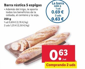 Lidl Barra rústica oferta