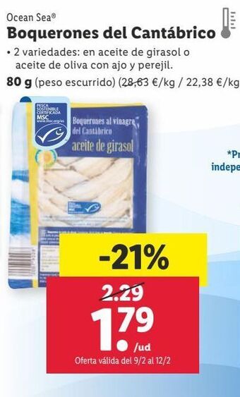 Lidl Boquerones ocean sea oferta