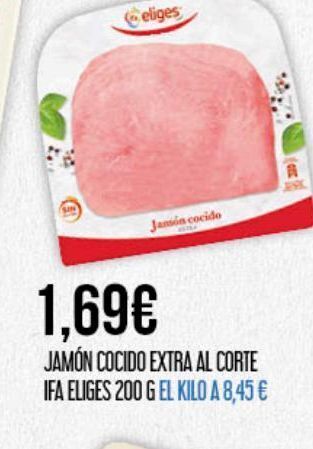 Claudio Jamón cocido extra ifa eliges oferta