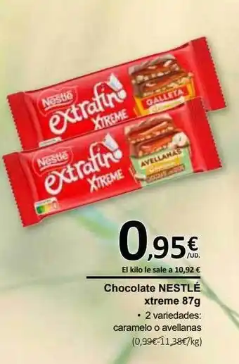 SPAR Chocolate nestlé xtreme oferta