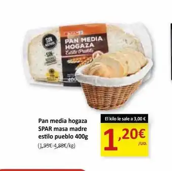 SPAR Pan media hogaza spar masa madre estilo pueblo oferta