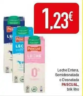 Masymas Leche entera semidesnatada o desnatada pascual oferta