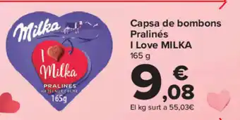 Carrefour Capsa de Bombons Pralinés I Love Milka oferta