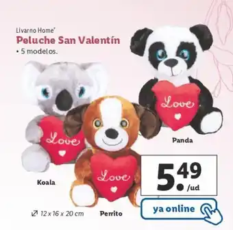 Lidl Peluche San Valentín oferta