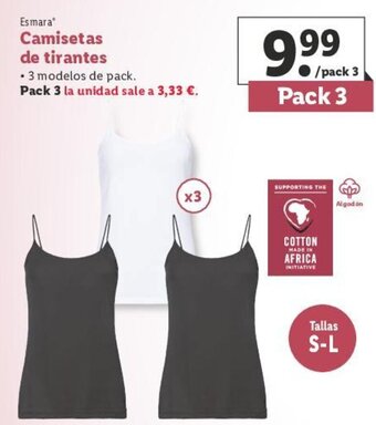 Lidl Camisetas de Tirantes oferta