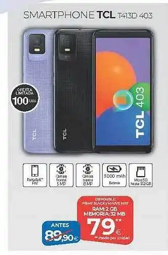 Tien 21 Smartphone tcl t413d 403 oferta